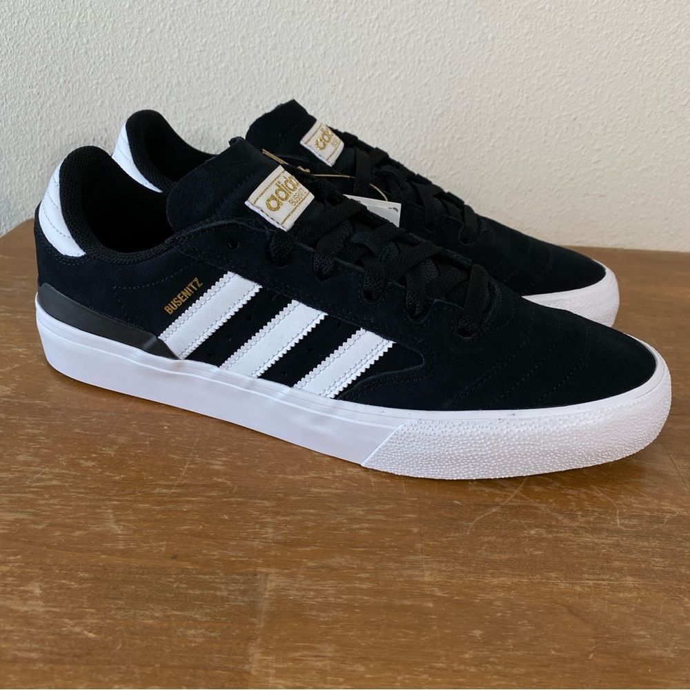 Adidas Busenitz Vulc II Black Suede White Skateboarding Shoe - Size 10 - Picture 2 of 13